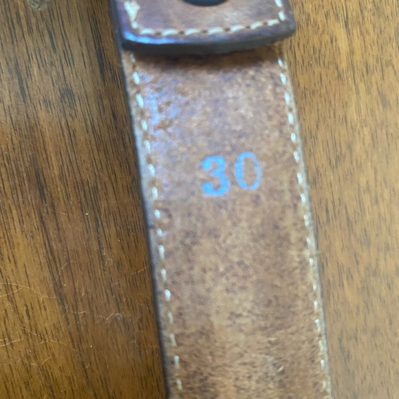 Women’s Tony Lama Beaded Leather Belt Blue Brown Size 30 - Picture 9 of 13